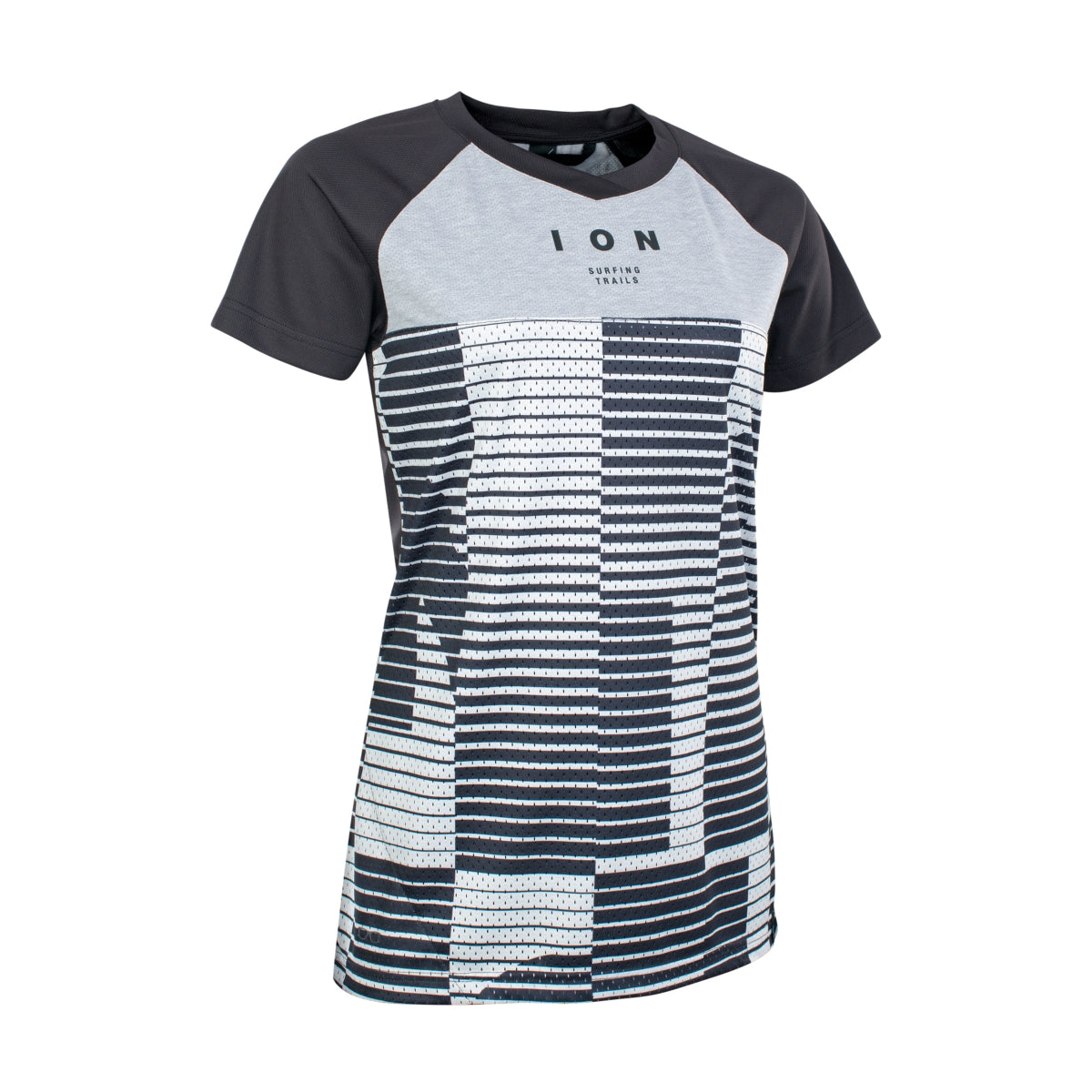 Tee SS Scrub AMP Mesh_ine - Damen Trikot - Schwarz/Grau/Weiß