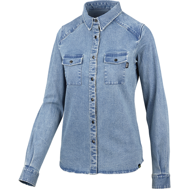 Carve Digger Organic Denim Women Shirt - Washed Blue iXS