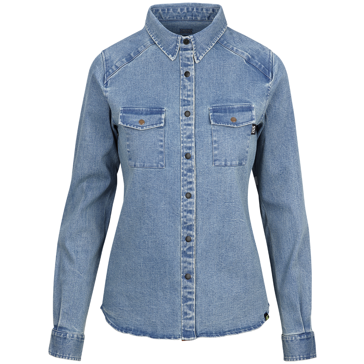 Carve Digger Women Organic Denim Shirt washed blue