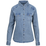 Carve Digger Women Organic Denim Shirt washed blue