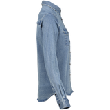 Carve Digger Women Organic Denim Shirt washed blue