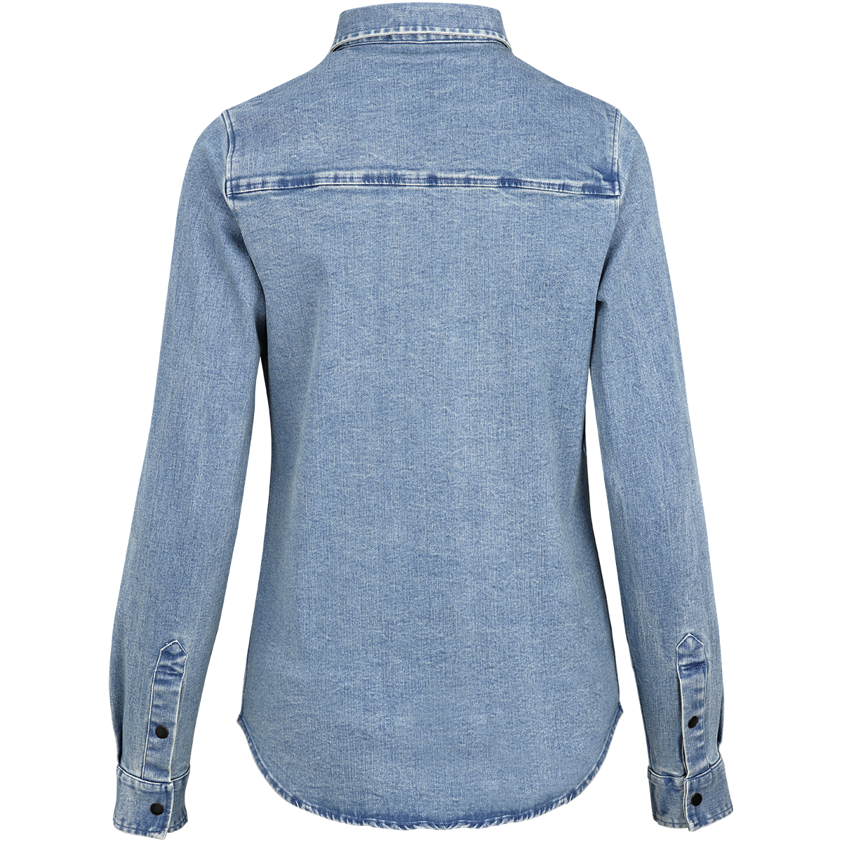 Carve Digger Women Organic Denim Shirt washed blue