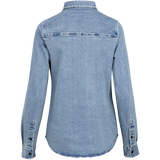 Carve Digger Women Organic Denim Shirt washed blue