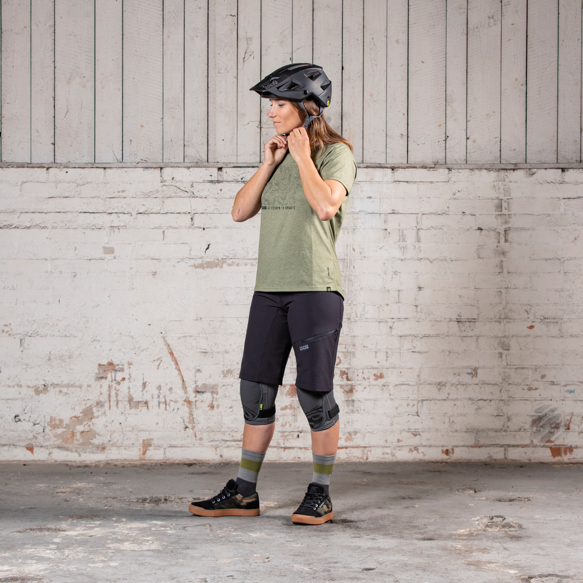 Flow Women Tech Tee Contour olive iXS