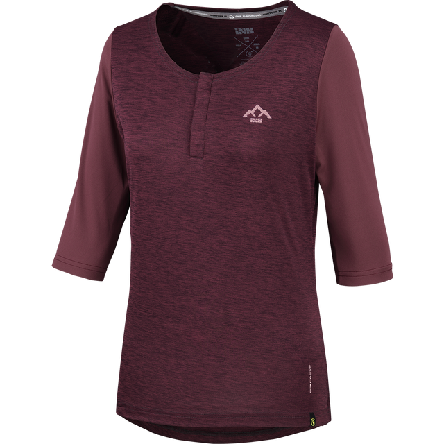 Carve X Women Henley raisin-solid raisin iXS
