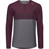 Flow XTG Long Sleeve Henley - Graphite/Raisin iXS