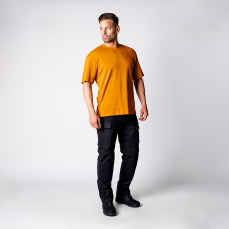 Brand 1.0 Tee - ochre brown