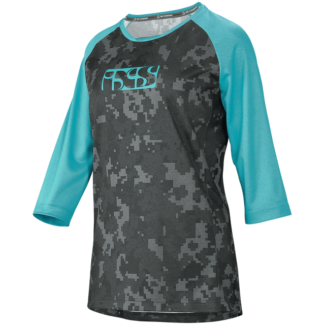 Carve Damen Trikot - Türkis/Camo - 3/4 iXS