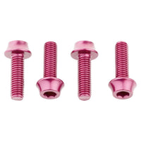 Bottle cage aluminum screws - M5 x 15 mm - pink 