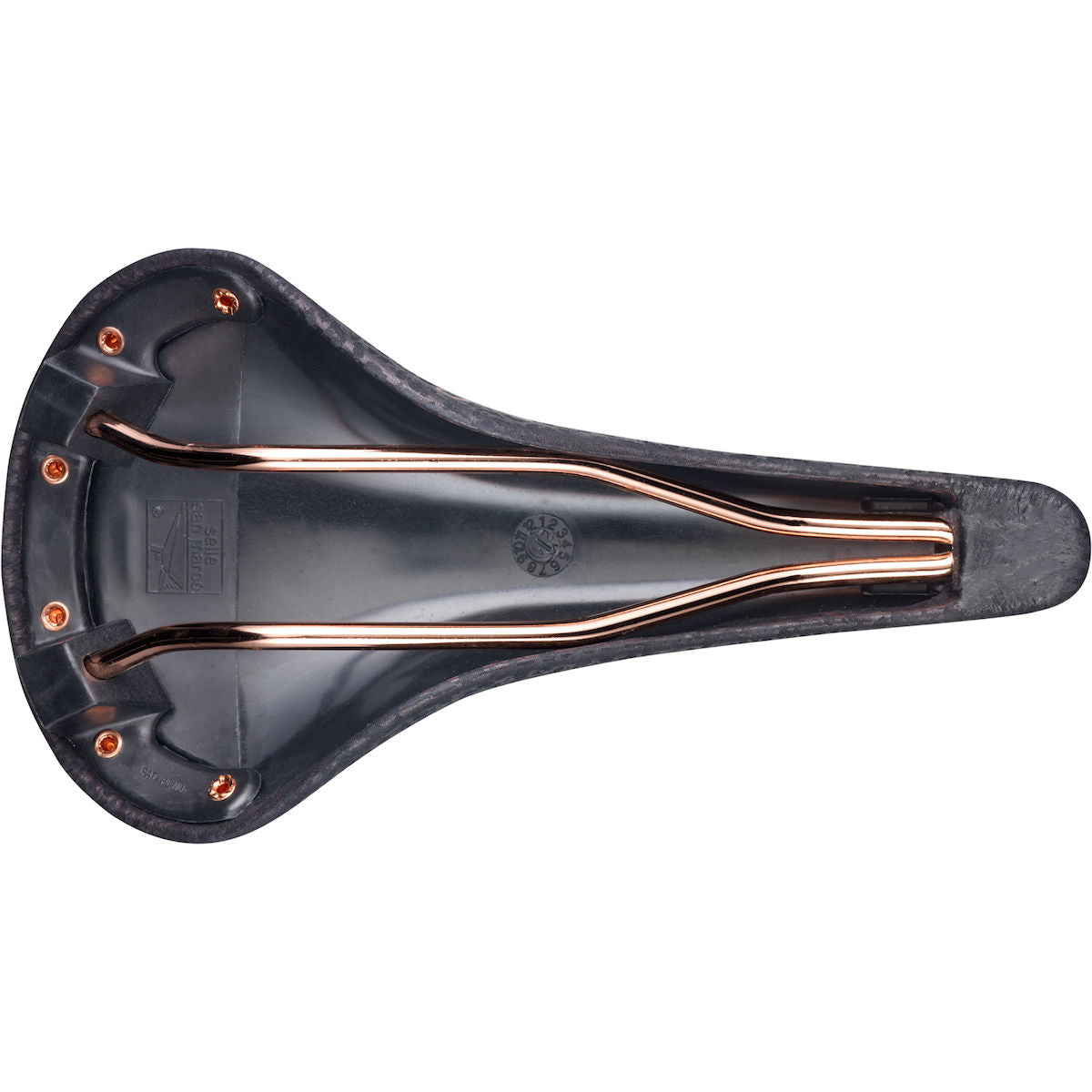 Regal road bike saddle - black printed leather