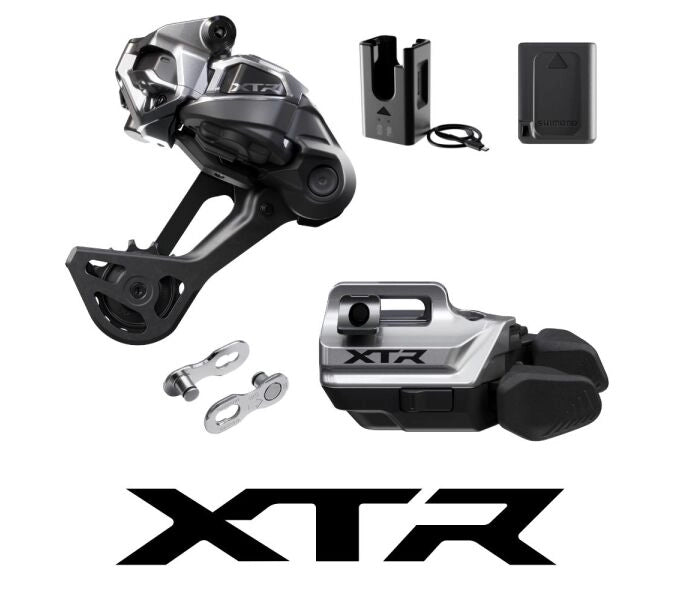 XTR Di2 M9250 Kit di Aggiornamento Cambio, Manettino I-Spec EV, Lunghezza Gabbia Lunga - 12 velocità