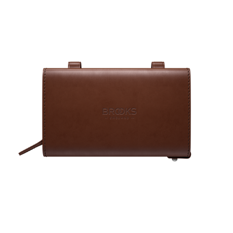D-Shape Leather Saddle Bag - brown