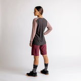 Flow XTG Women's Long Sleeve Henley - Anthracite / Raisin iXS