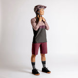 Flow XTG Women's Long Sleeve Henley - Anthracite / Raisin iXS