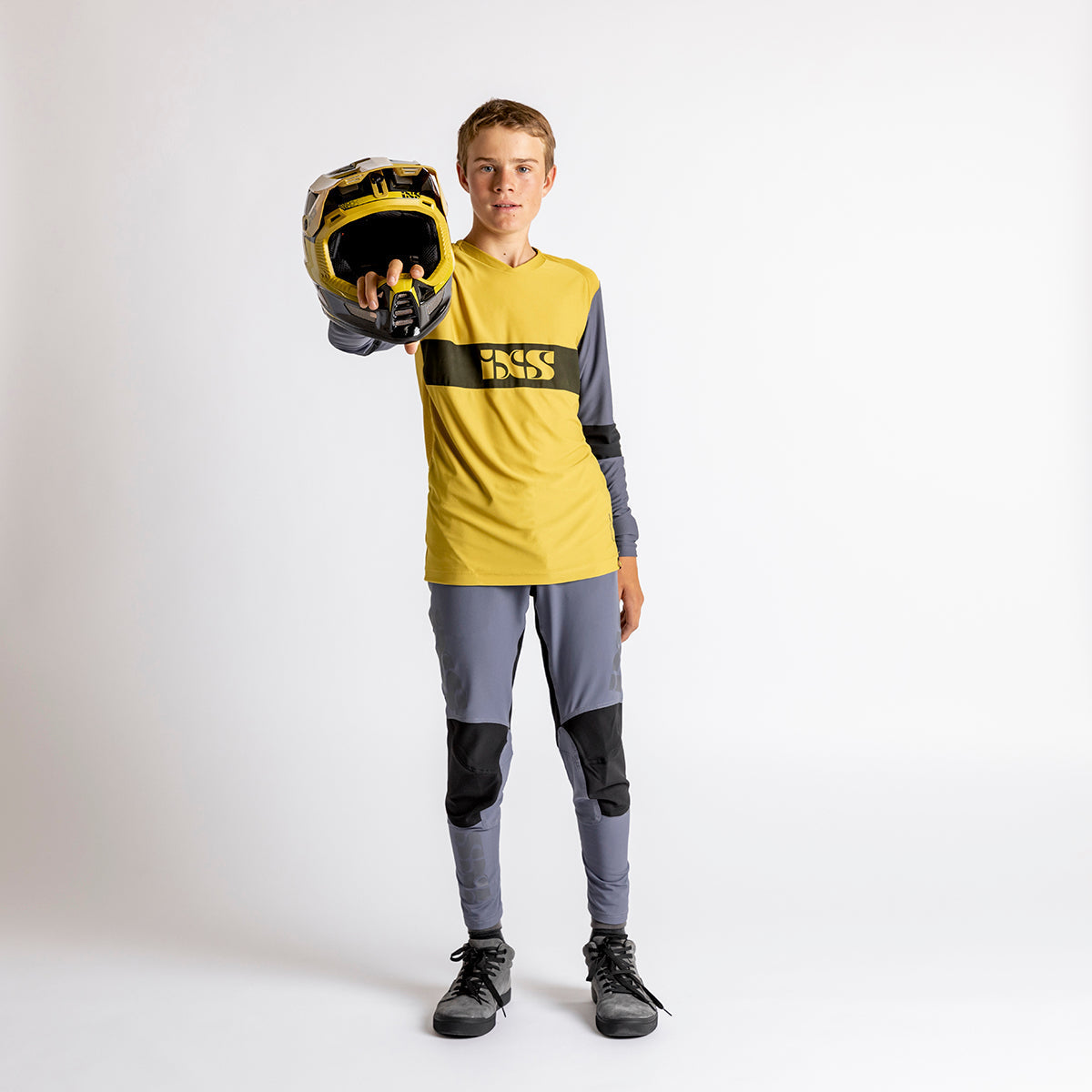 Trigger EVO Kids Long Sleeve Jersey - Acacia / Charcoal iXS