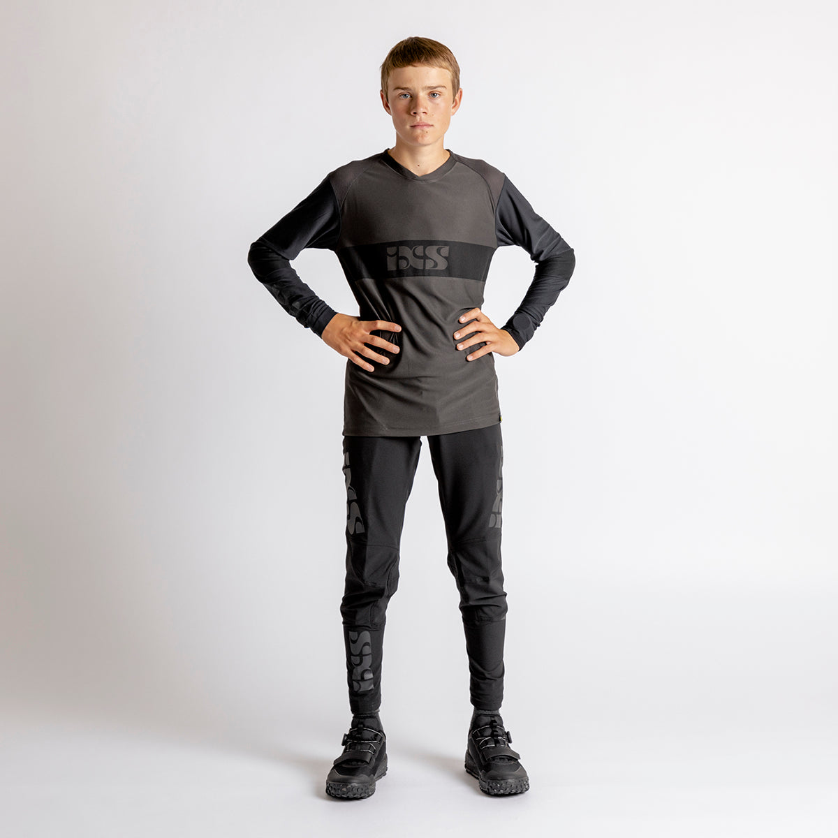 Trigger EVO Kids Long Sleeve Jersey - Anthracite-Black iXS