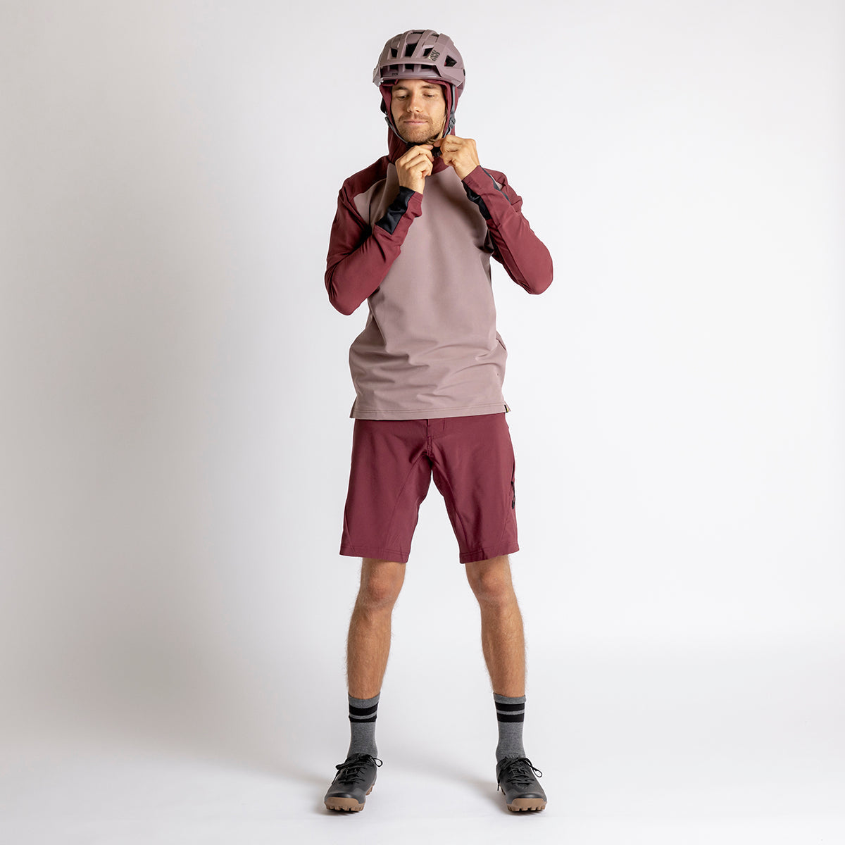 Carve Digger EVO Hooded Jersey - Taupe-Raisin iXS