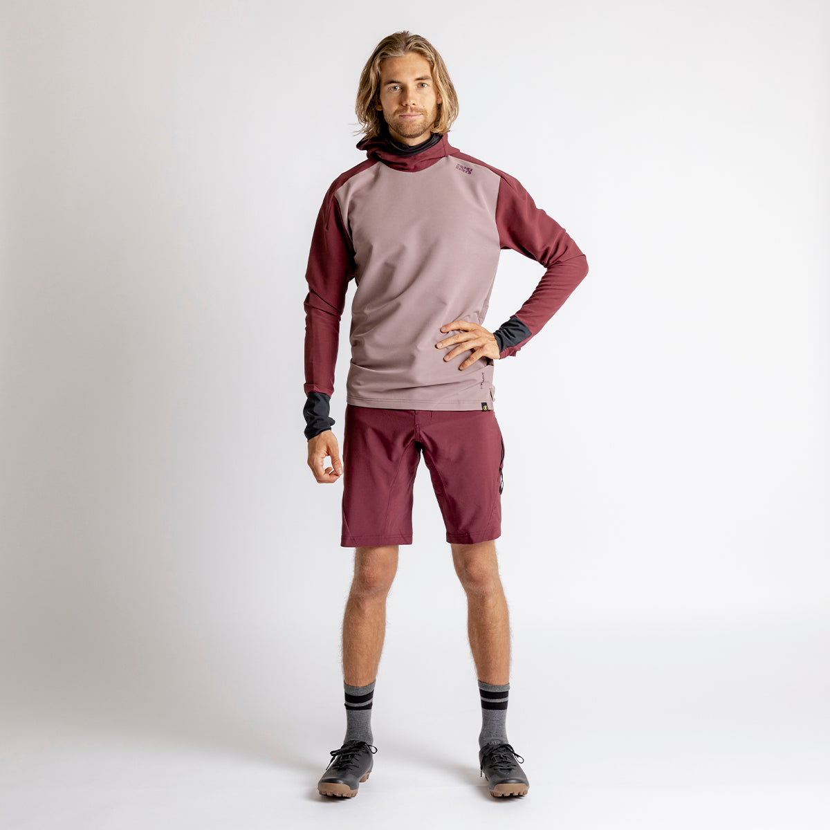 Carve Digger EVO Hooded Jersey - Taupe-Raisin iXS