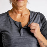 Carve X Women Henley graphit-solid black iXS