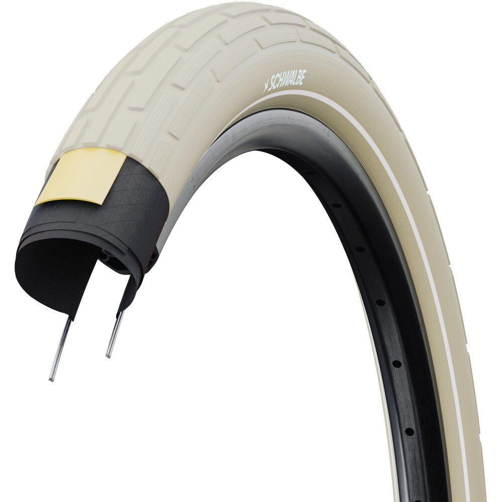 Fat Frank, Active Line, 26" opona druciana - kremowy/refleks