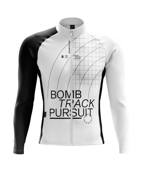 Grids and Guides Langarm Trikot - weiss Bombtrack