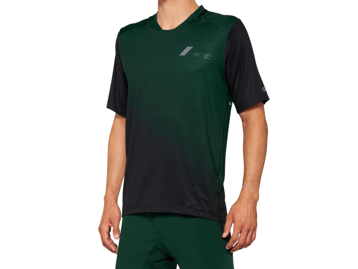 Celium Short Sleeve Jersey - Forest Green/Black