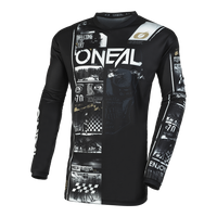 ELEMENT Jeugd Jersey ATTACK V.23 zwart/wit