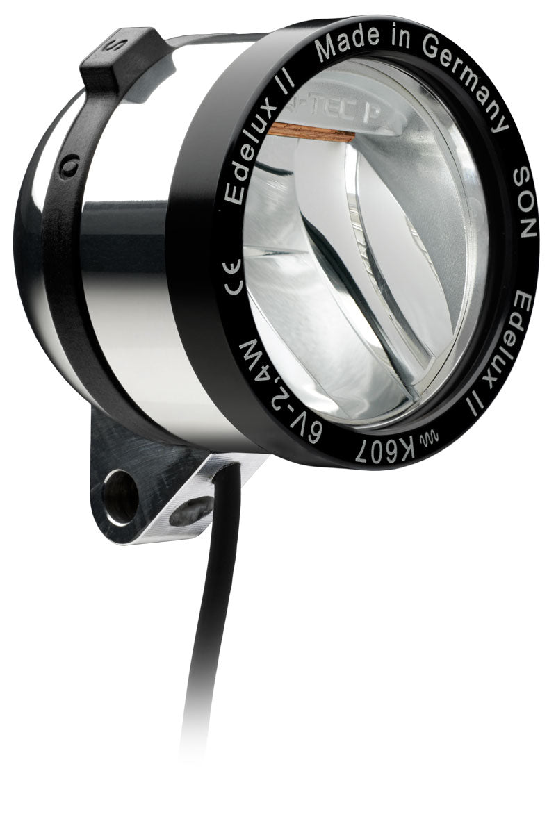 Edelux II faro LED para dinamos de buje-plata pulida