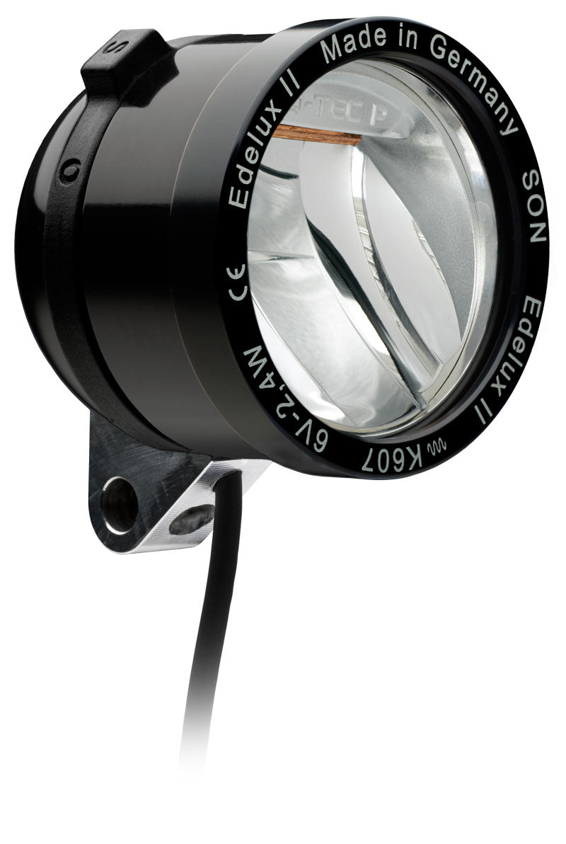 Edelux II- DC-für 6 Volt-schwarz eloxiert mit Kabel