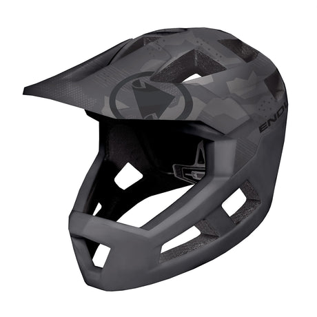 SingleTrack Vollvisierhelm Kinder/Jugend - Camouflage-Grau