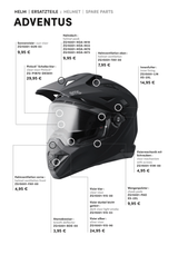 Sonnenvisier dunkel ADV Helm Adventus