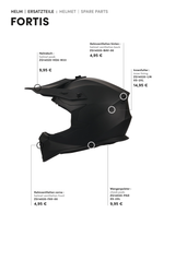 Helmdach schwarz matt MX Helm Fortis
