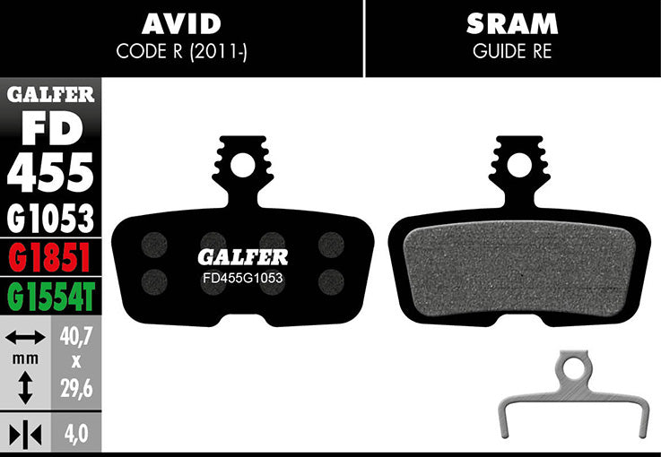 Standard brake pad - Avid Code R from 2011