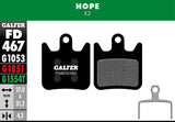 Plaquettes de frein standard pour Hope X2 - Noir