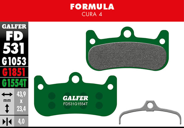Pro brake pads for Formula Cura 4 - Green