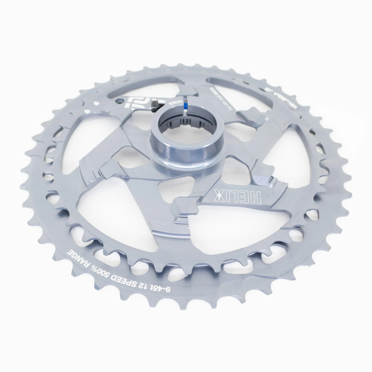 Helix Race Gravel Kassette 12-fach - 9-45 Zähne - nickel grey