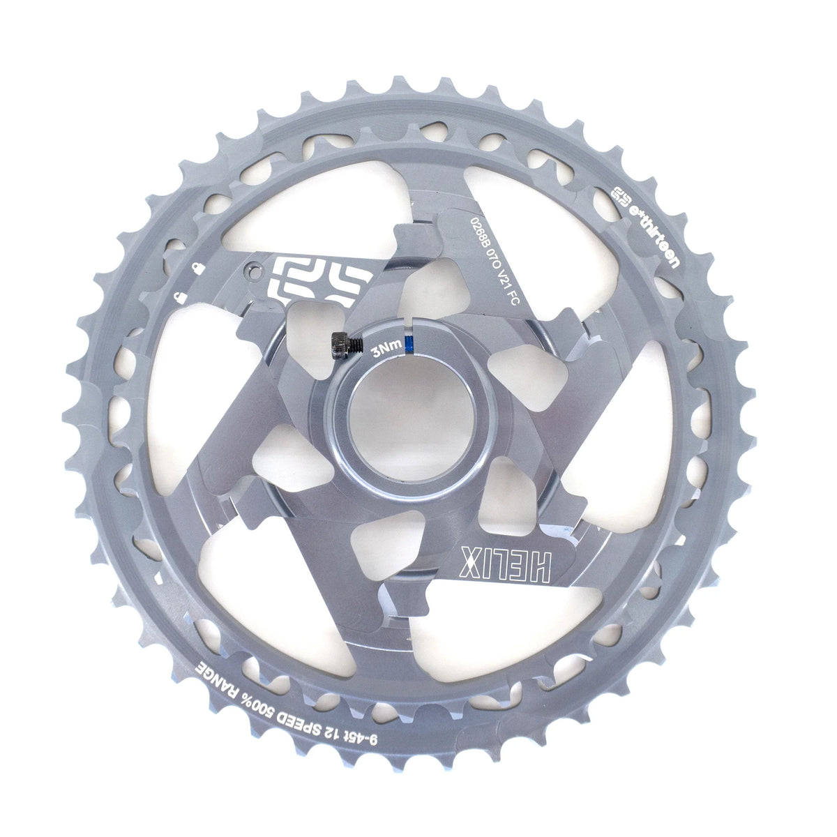 Helix Race Gravel Kassette 12-fach - 9-45 Zähne - nickel grey