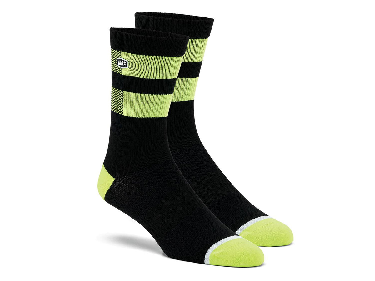Flow Socken - Black / Fluo Yellow