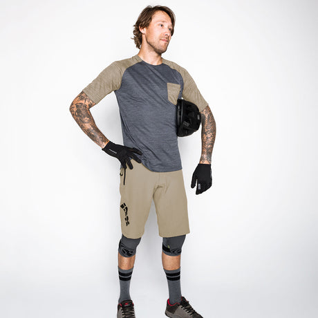 Flow X Kurzarm Trikot - Graphit/Khaki iXS