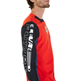 Defend Long Sleeve Jersey Elevated - Flo Red