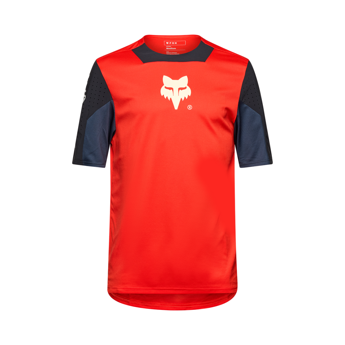 Maillot à Manches Courtes Defend Élevé - Rouge Fluo