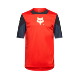 Maillot à Manches Courtes Defend Élevé - Rouge Fluo