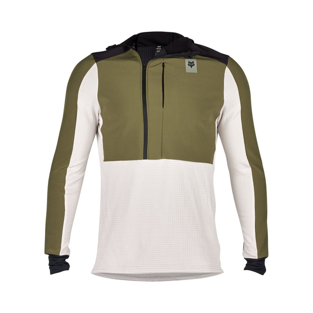 Defend Thermal Hoodie - Olive Green