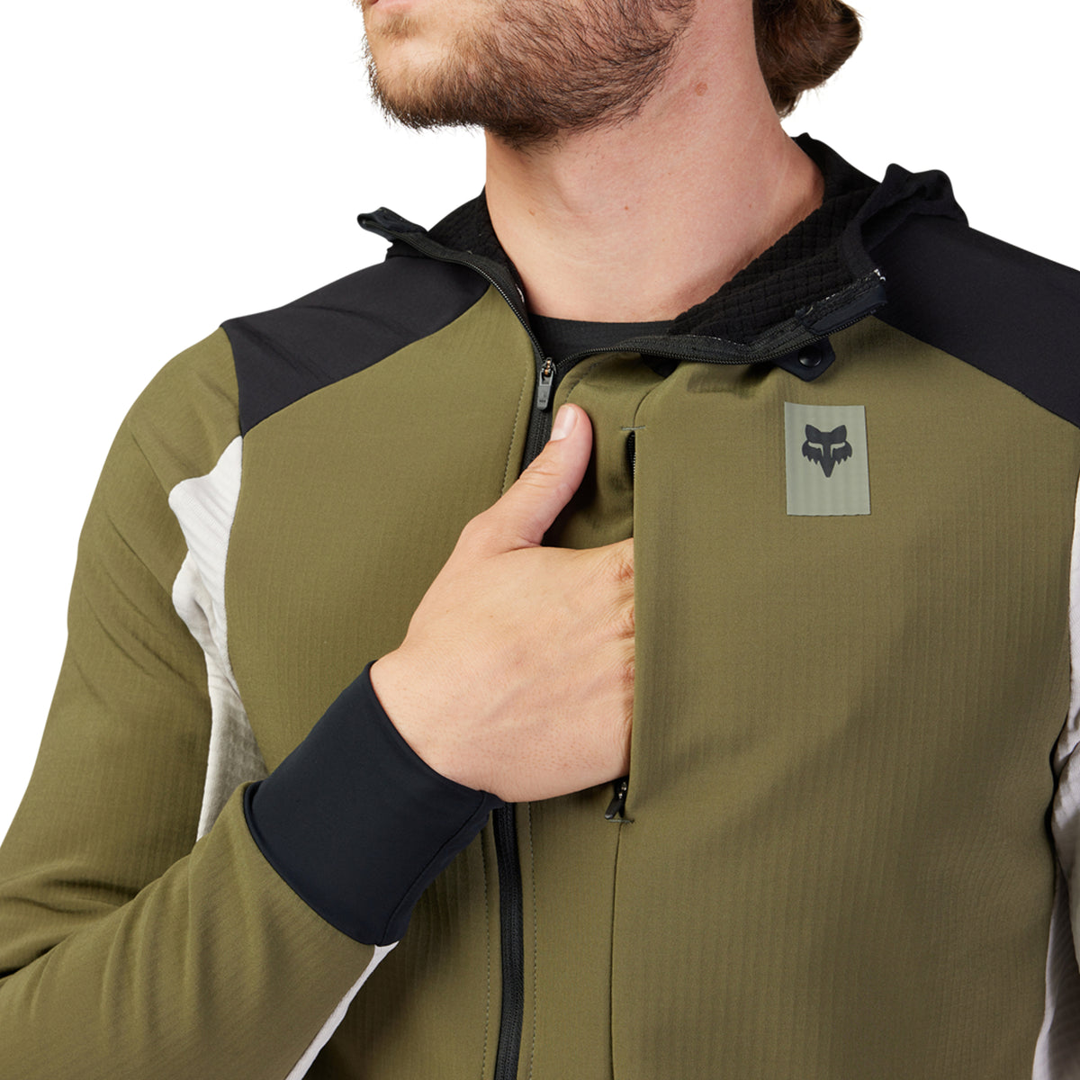Defend Thermal Hoodie - Olive Green