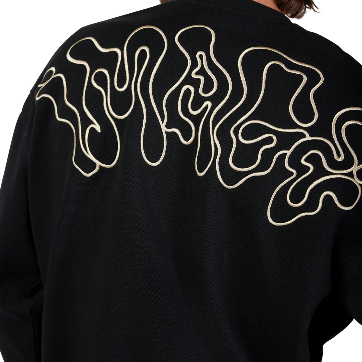 Sweat à col rond oversized Hello Future - Noir