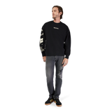 Sweat à col rond oversized Hello Future - Noir
