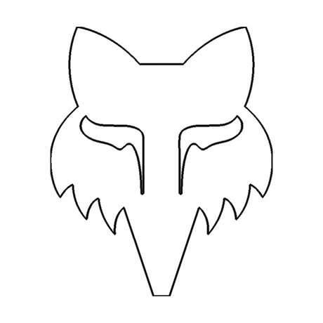 Fox Head 2.5" - Die Cut Vinyl - White