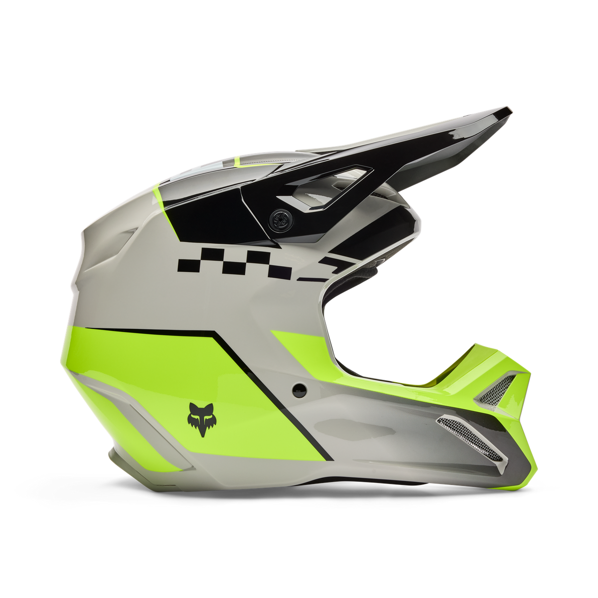 Youth V1 Collect Fullface Helmet - Grey/Yellow