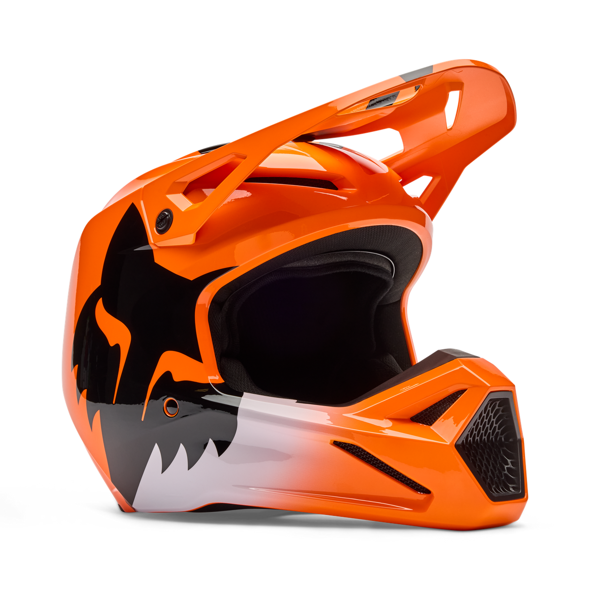 Casque Intégral V1 Shield Jeunesse - Orange Fluo