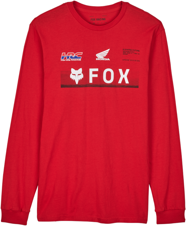 Fox X Honda Premium Long Sleeve Tee - Flame Red